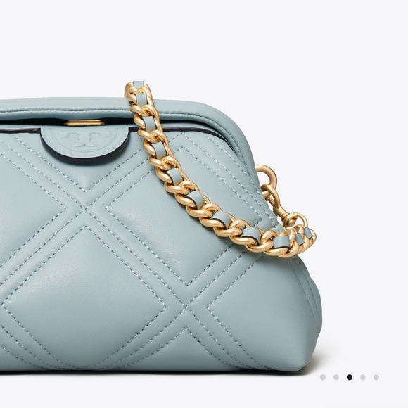 FLEMING SOFT SMALL FRAME CROSSBODY BAG SOFT BABY BLUE NEW !!! - Picture 3 of 5